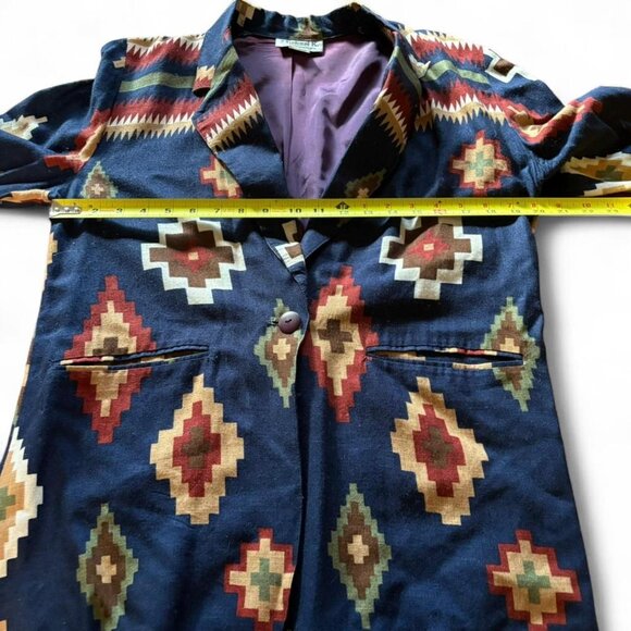Vintage Southwestern Aztec Blazer |Fall Statement Jacket - Picture 6 of 7